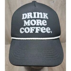 Dutch Bros Coffee Hat Foam Trucker Snapback‎ Black White "Drink More Coffee"